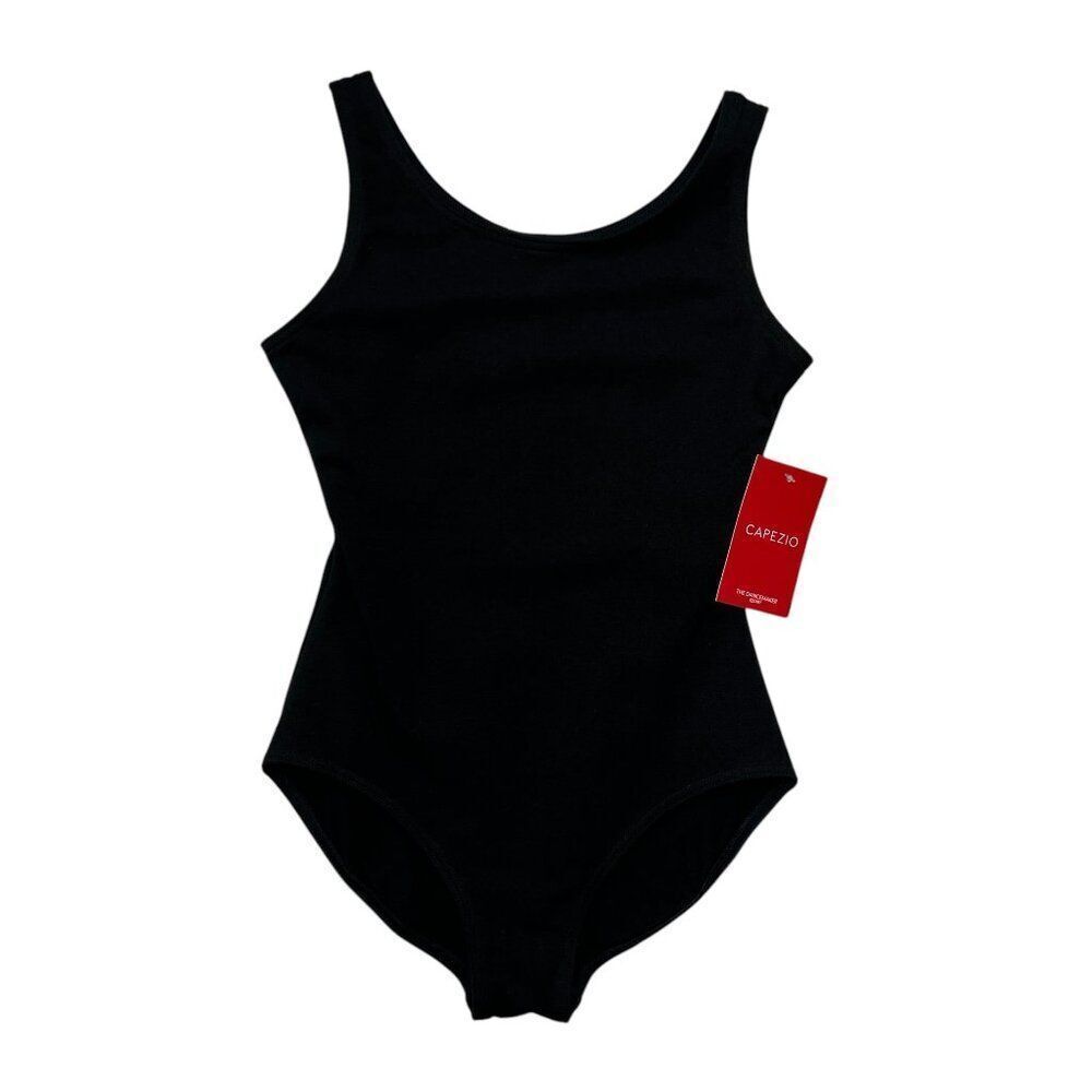 Capezio‎ Girl's Size Large Black Cotton Tank Leotard